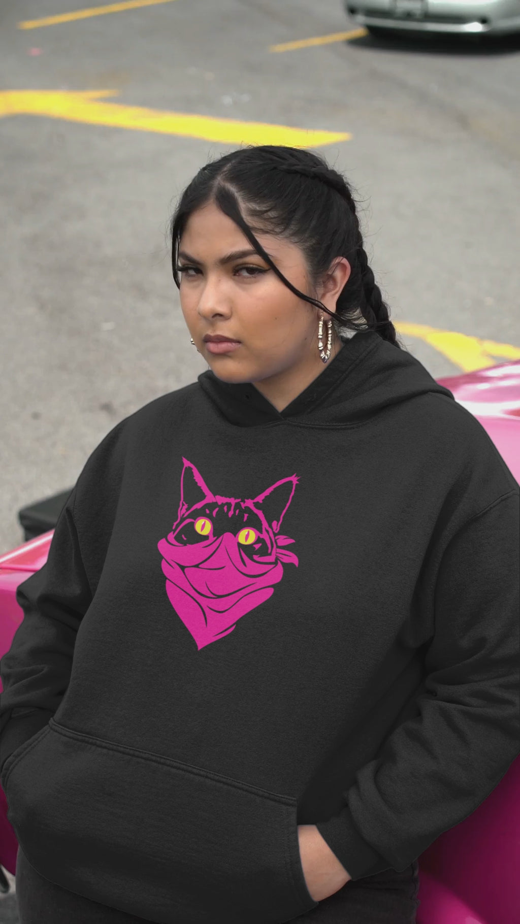 PINK VANDALIZED HOODIE